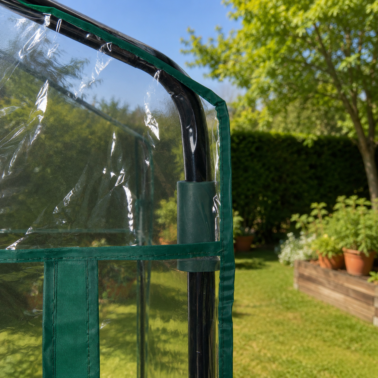 Serre de Jardin Compacte 5 Étagères avec Porte Zippée