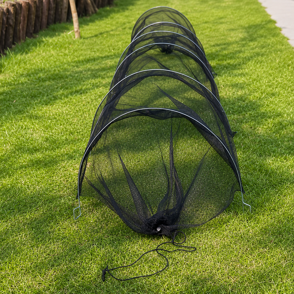Serre de Jardin Pliable en Maille Noire pour Protection des Cultures