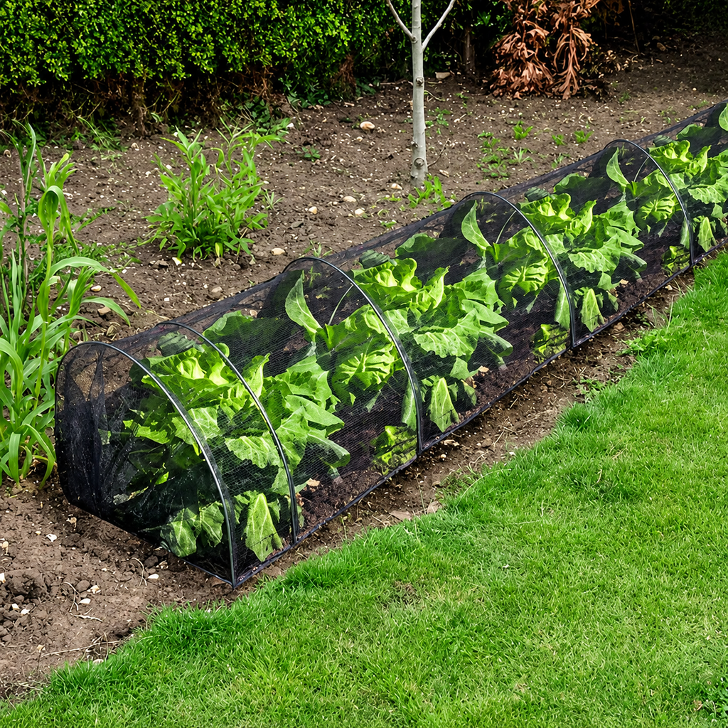 Serre de Jardin Pliable en Maille Noire pour Protection des Cultures