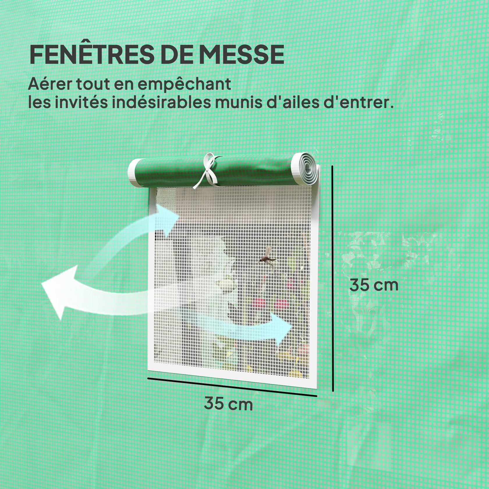 Serre tunnel de jardin 6 m² avec fenêtres moustiquaires | Jardimaf