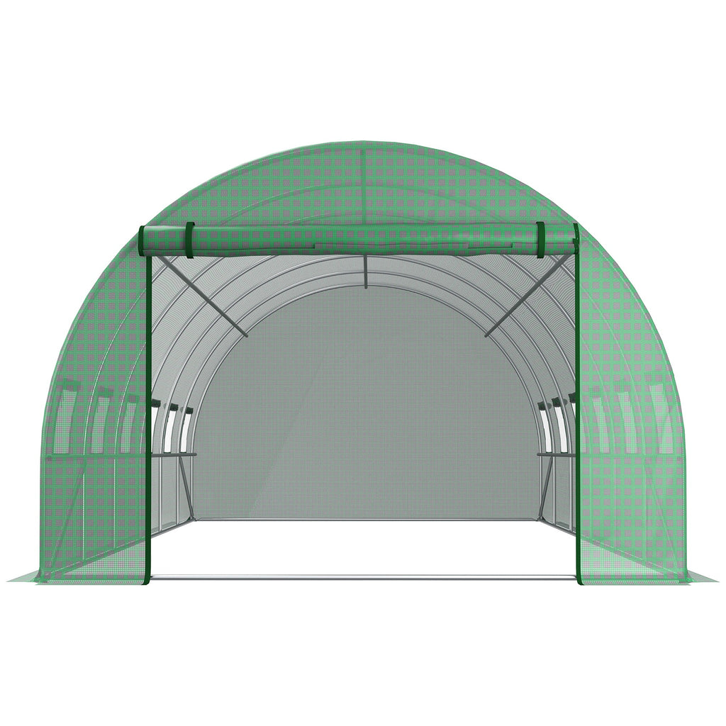 Bâche de Rechange pour Serre Tunnel 18 m² avec 12 Fenêtres