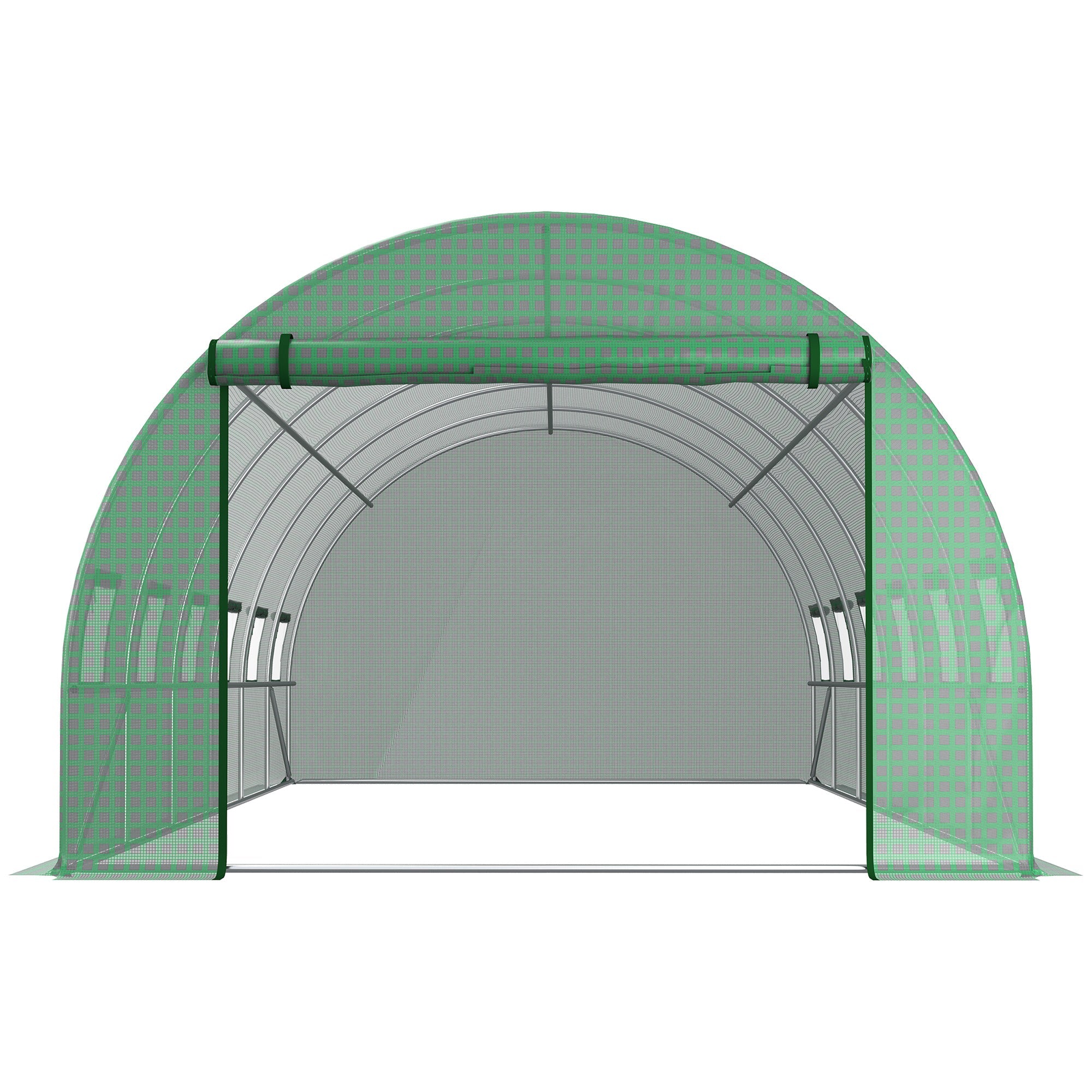 Bâche de Rechange pour Serre Tunnel 18 m² avec 12 Fenêtres