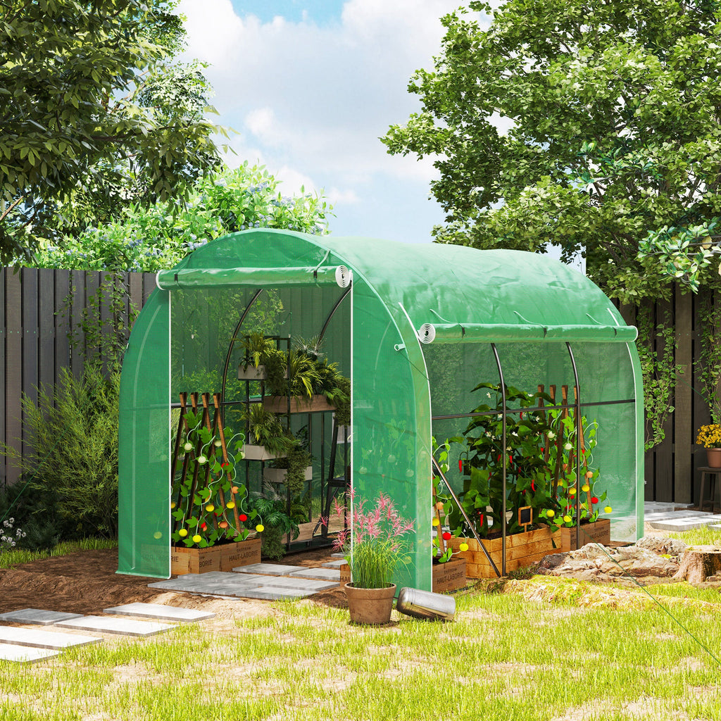 Serre tunnel de jardin 6 m² avec fenêtres moustiquaires | Jardimaf