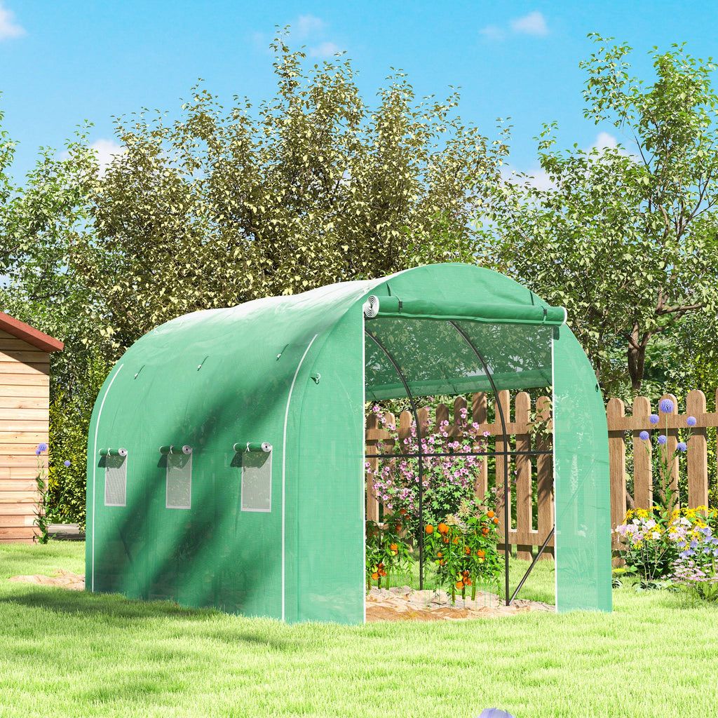 Serre tunnel de jardin 6 m² avec fenêtres moustiquaires | Jardimaf