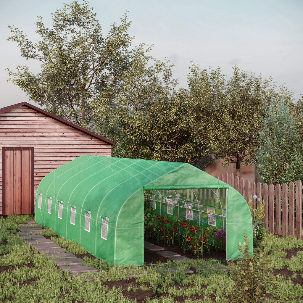 Grande serre tunnel de jardin 24 m² | Jardimaf