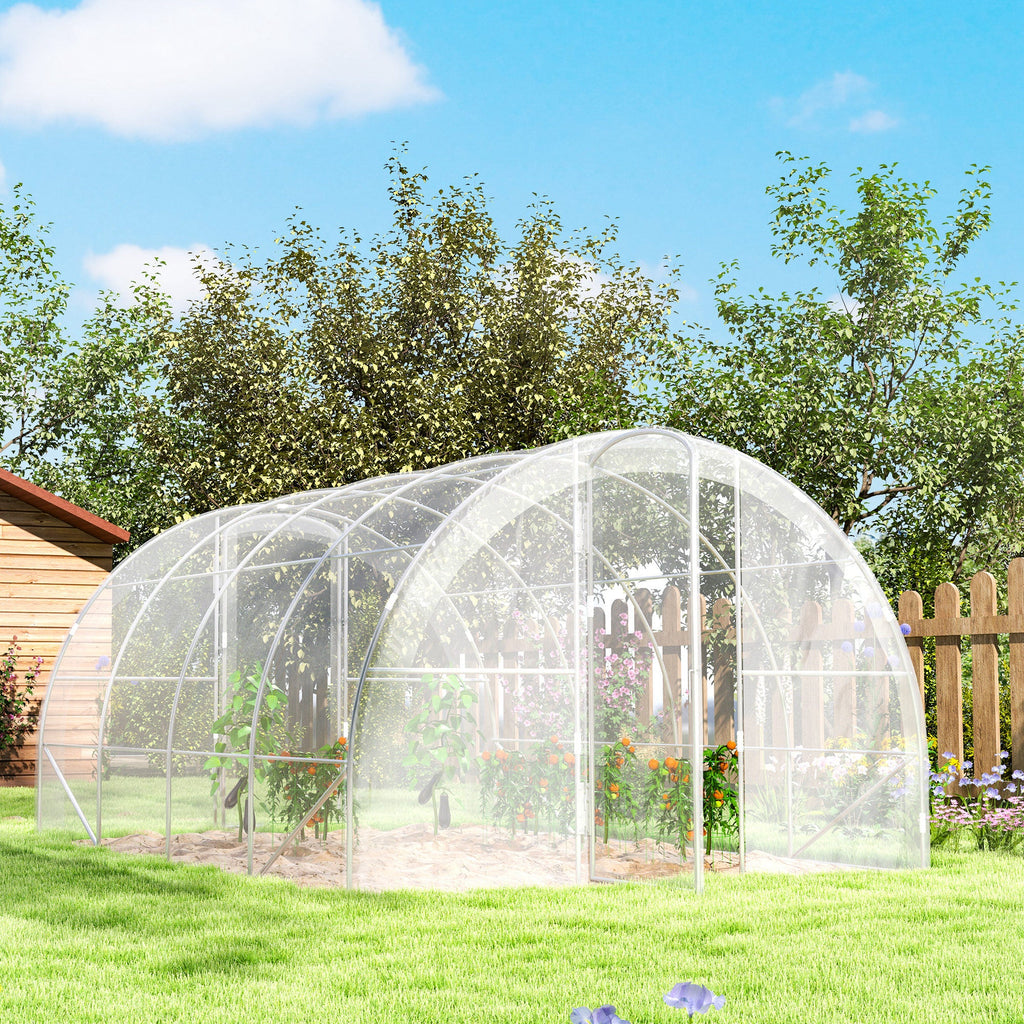 Serre tunnel de jardin 12 m² avec double porte | Jardimaf