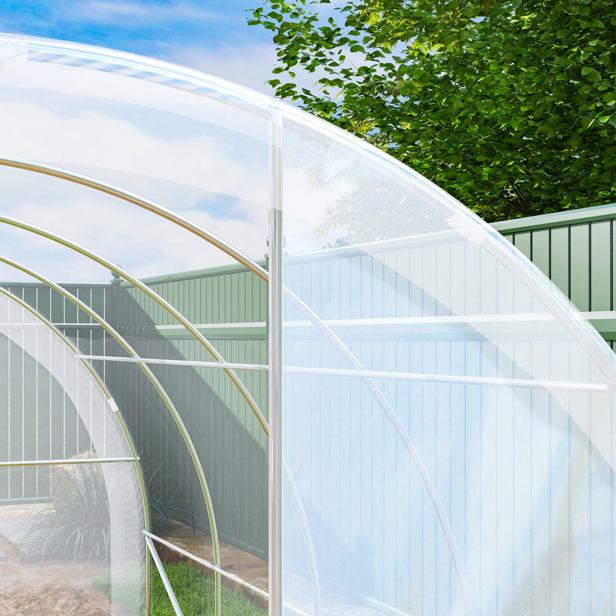 Serre tunnel de jardin 12 m² avec double porte | Jardimaf