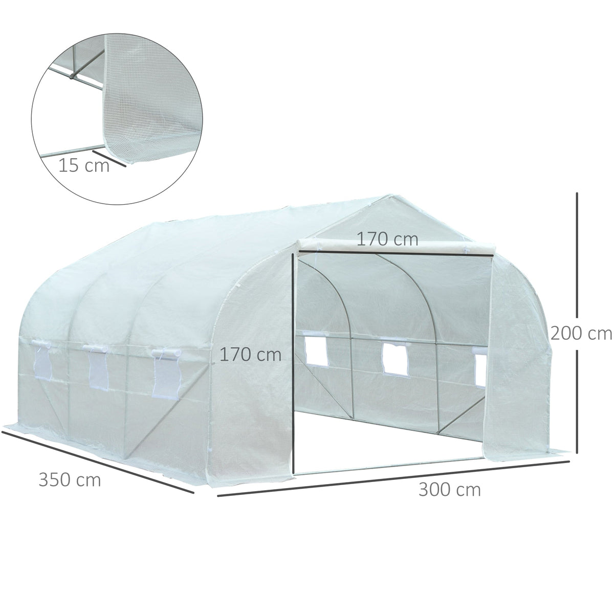 Serre tunnel de jardin 10,5 m² | Jardimaf